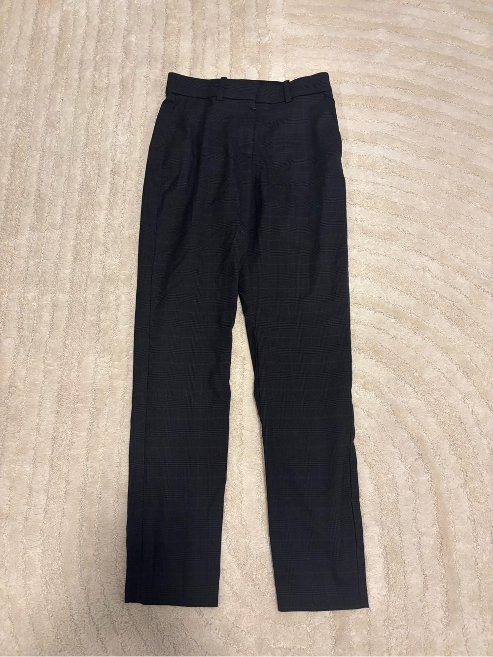 Womens Classic Black and grey plaid Dress Pants
